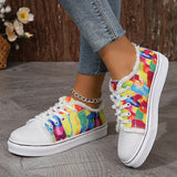 Casual Patchwork Frenulum Printing Round Comfortable Out Door Shoes