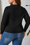 Casual Solid Asymmetrical O Neck Plus Size Tops