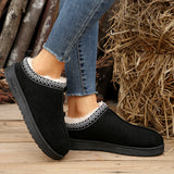 Casual Living Patchwork Round Keep Warm Comfortable Shoes