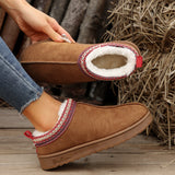 Casual Living Patchwork Round Keep Warm Comfortable Shoes