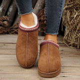 Casual Living Patchwork Round Keep Warm Comfortable Shoes