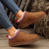 Casual Living Patchwork Round Keep Warm Comfortable Shoes