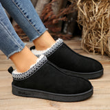 Casual Living Patchwork Round Keep Warm Comfortable Shoes