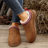 Casual Living Patchwork Round Keep Warm Comfortable Shoes