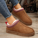 Casual Living Patchwork Round Keep Warm Comfortable Shoes