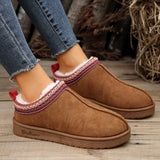 Casual Living Patchwork Round Keep Warm Comfortable Shoes