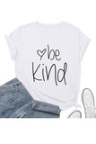 Casual Letter Print O Neck T-Shirts(8 Colors)