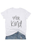 Casual Letter Print O Neck T-Shirts(8 Colors)