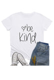 Casual Letter Print O Neck T-Shirts(8 Colors)