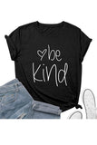 Casual Letter Print O Neck T-Shirts(8 Colors)