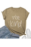 Casual Letter Print O Neck T-Shirts(8 Colors)