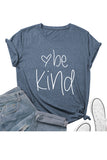 Casual Letter Print O Neck T-Shirts(8 Colors)