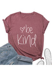 Casual Letter Print O Neck T-Shirts(8 Colors)