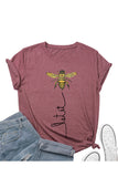 Casual Animal Letter Print Patchwork O Neck T-Shirts(8 Colors)