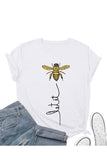 Casual Animal Letter Print Patchwork O Neck T-Shirts(8 Colors)