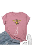 Casual Animal Letter Print Patchwork O Neck T-Shirts(8 Colors)