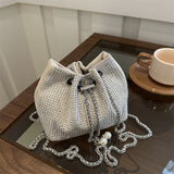 Celebrities Elegant Solid Pearl Rhinestone Bags(3 Colors)