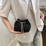 Celebrities Elegant Solid Pearl Rhinestone Bags(3 Colors)