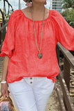 Casual Solid Color Basic O Neck Tops(9 Colors)