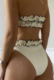 Sexy Patchwork Backless Belted Contrast Swimwears (With Paddings)