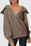 Casual Street Zipper Turndown Collar Hoodies(6 Colors)