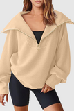 Casual Street Zipper Turndown Collar Hoodies(6 Colors)