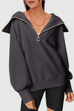 Casual Street Zipper Turndown Collar Hoodies(6 Colors)