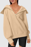 Casual Street Zipper Turndown Collar Hoodies(6 Colors)