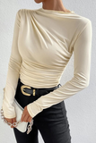 Casual Daily Ruched Half A Turtleneck Tops(5 Colors)