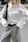 Casual Daily Buttons Turndown Collar Blouses