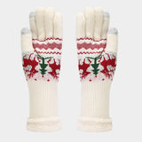 Christmas Reindeer Pattern Pattern Hat Scarf Gloves Set(6 Colors)