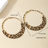 Daily Leopard Print Hollow Out Earrings