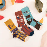 Florcoo Illustration Pattern Socks