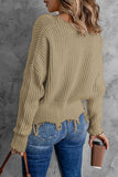 Fashion Solid Tassel V Neck Sweaters(8 Colors)