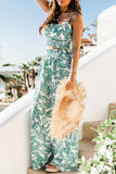 Sweet Print O Neck Sleeveless Two Pieces