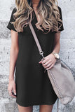 Casual Simplicity Solid V Neck A Line Dresses