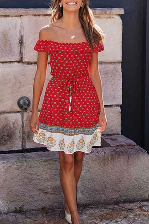 Florcoo Bohemian Short Sleeve Dress(3 Colors)