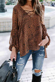 Leopard Print Long Sleeve Top