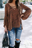 Leopard Print Long Sleeve Top